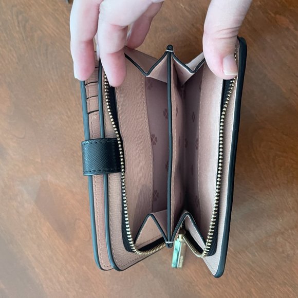 kate spade compact wallet pink and black - Picture 5 of 7